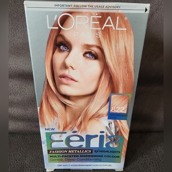 L'Oreal Paris Feria Multi-Faceted Shimmering Rose Gold Medium Iridescent Blonde - Picture 2 of 7